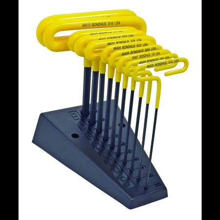 BONDHUS 10 Piece T-Shape Hex Key Set, 46490 46490